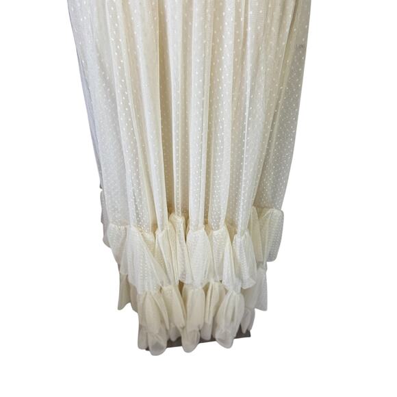 Mac Duggal 35106 Floral Embroidered Tiered Cutout Maxi Dress Cream Size 8 NWT - Picture 7 of 14